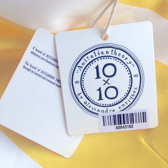 ALESSANDRO ENRIQUEZ White yellow puffy sundress - Picture 6 of 7